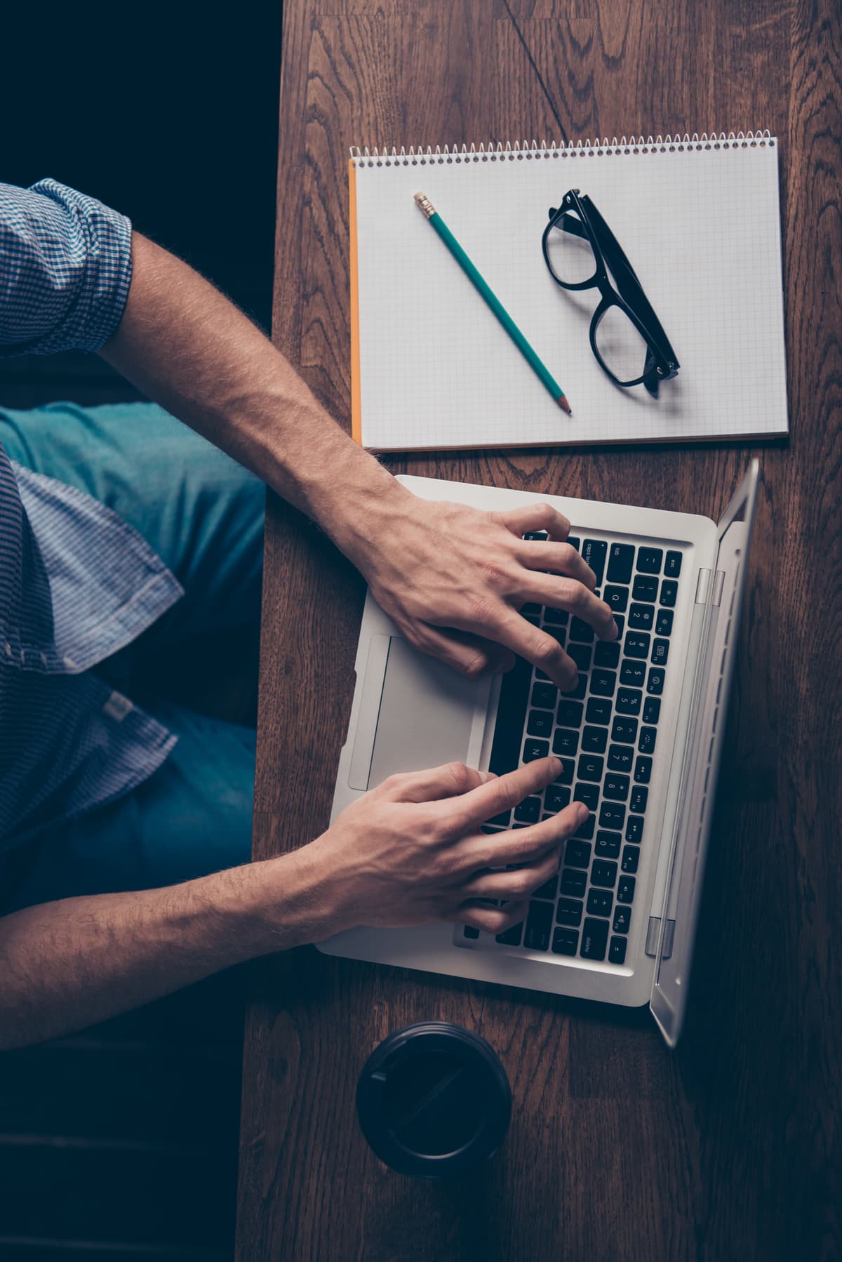 Freelancer working on a laptop